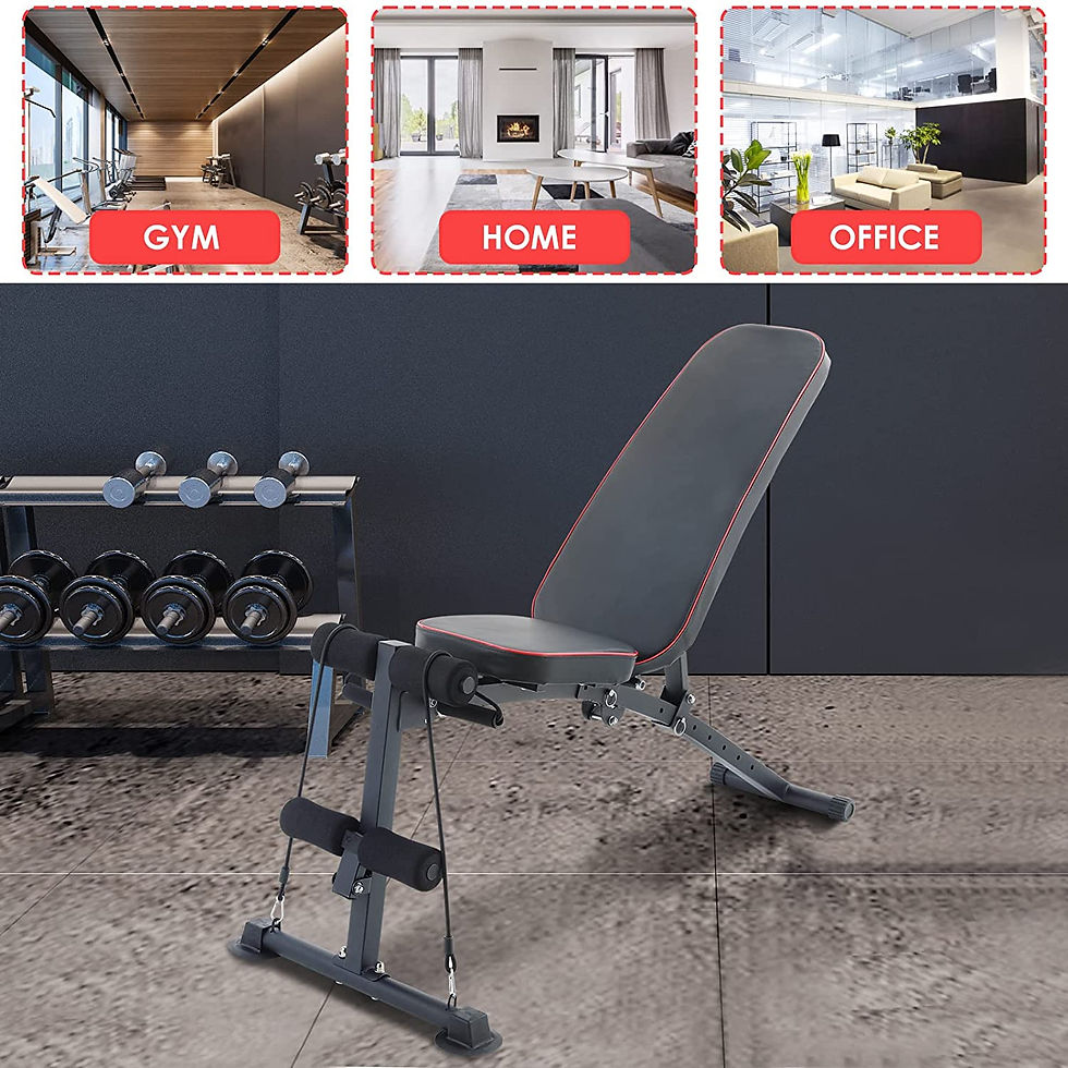 Thumbnail: Adjustable Dumbbell Weight Bench Folding Incline Decline Workout Equipment Gym