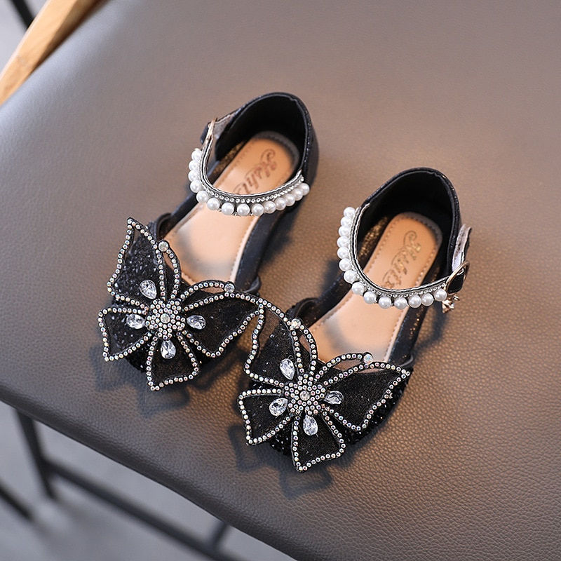 Thumbnail: Summer Girls Sandals Fashion Sequins Rhinestone Bow Girls Princess Shoes Baby G