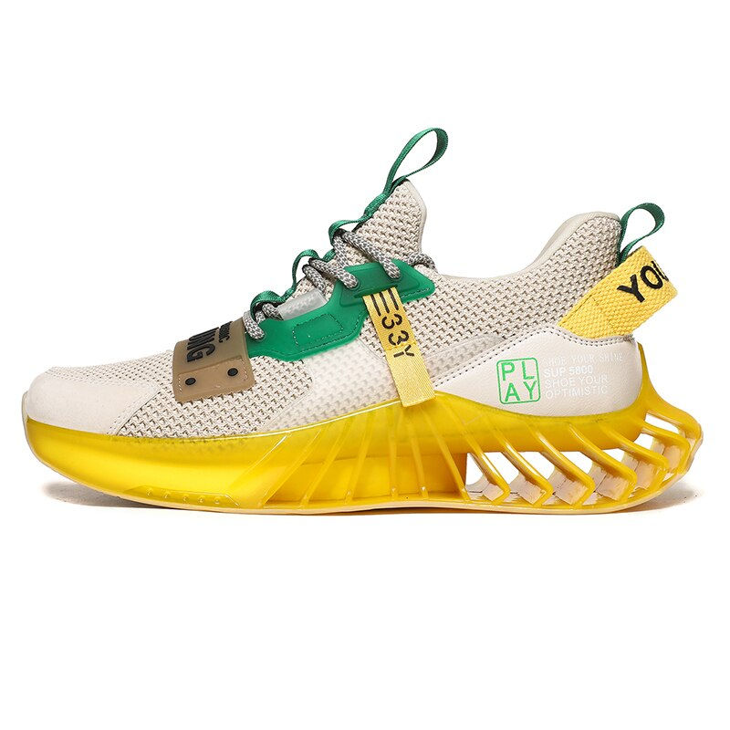 Thumbnail: Trendy Mesh Men Sneakers Breathable Running Shoes for Men Fluorescent Sport Sho