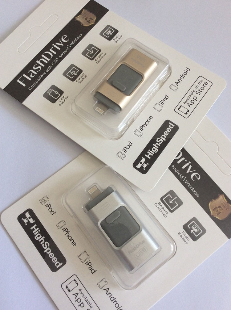 Thumbnail: HD iFlash Pen drive 128 GB For iPhone 7 iPad iPod iOS Android Phone USB Flash D