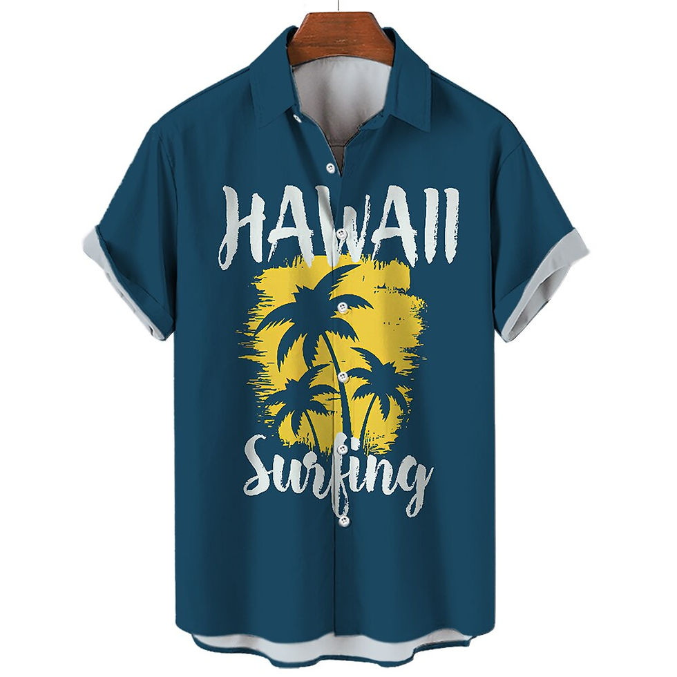Thumbnail: Hawaiian Surfing Shirt For Men beach summer outdoor 2023 New Men's Short Sleeve