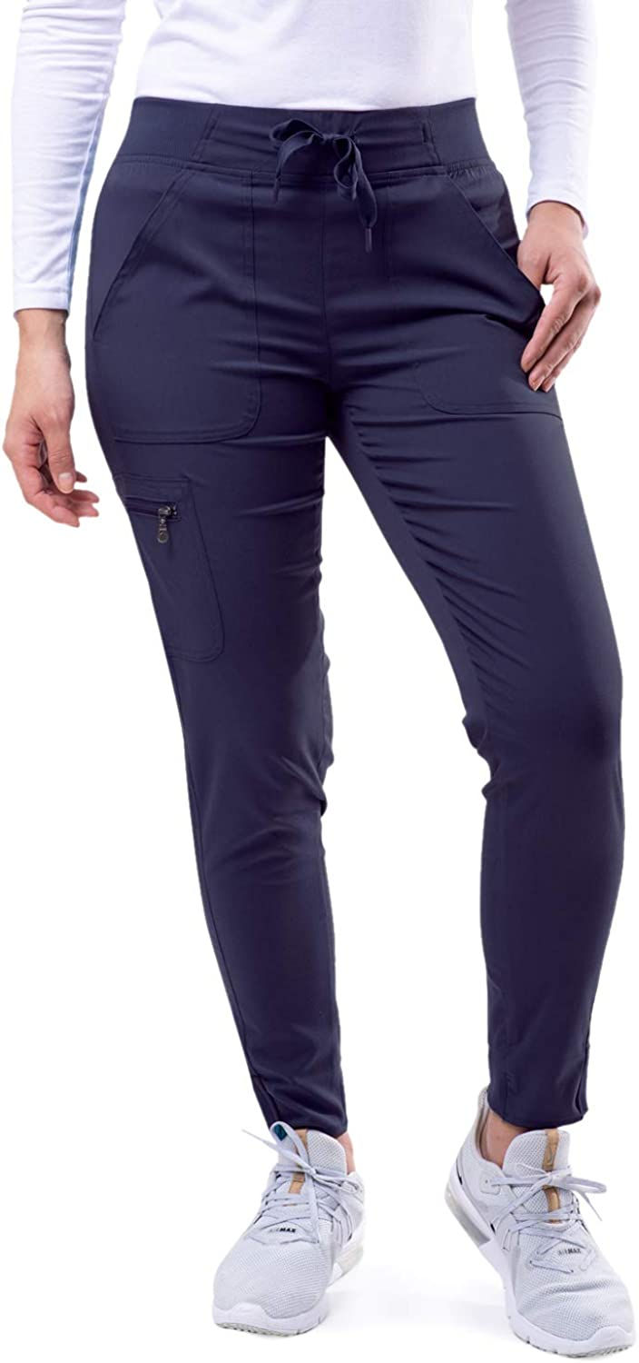 Thumbnail: Adar Pro Scrubs for Women - Ultimate Yoga Jogger Scrub Pants