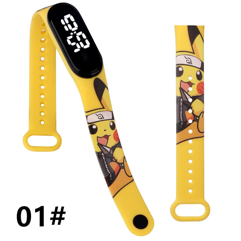 Thumbnail: Pokemon Strap LED Electronic Watch Fashion Colorful Bracelet Touch Waterproof A