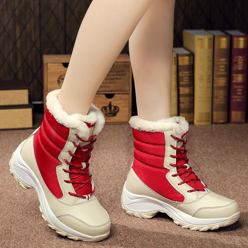 Miniature : Shoes Women Snow Boots 2021 Women Boots Winter Women Plus Size Hot Platform Boo