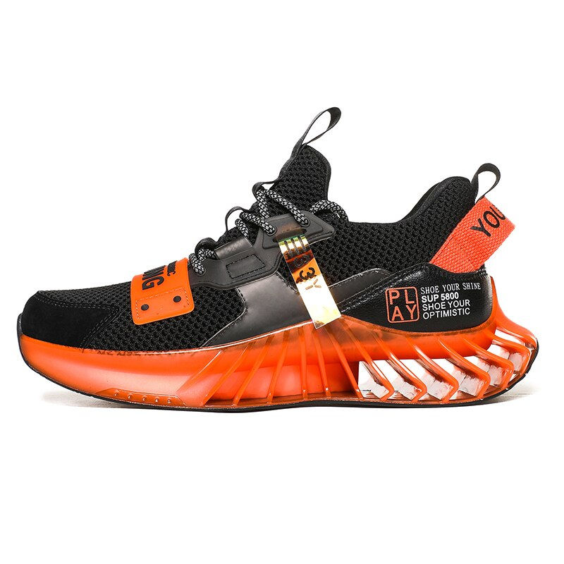 Thumbnail: Trendy Mesh Men Sneakers Breathable Running Shoes for Men Fluorescent Sport Sho