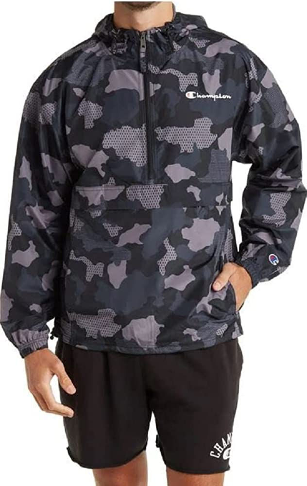 Thumbnail: Champion Men's Packable Recycled Windbreaker Jacket, Wind- and Water-Resistant 
