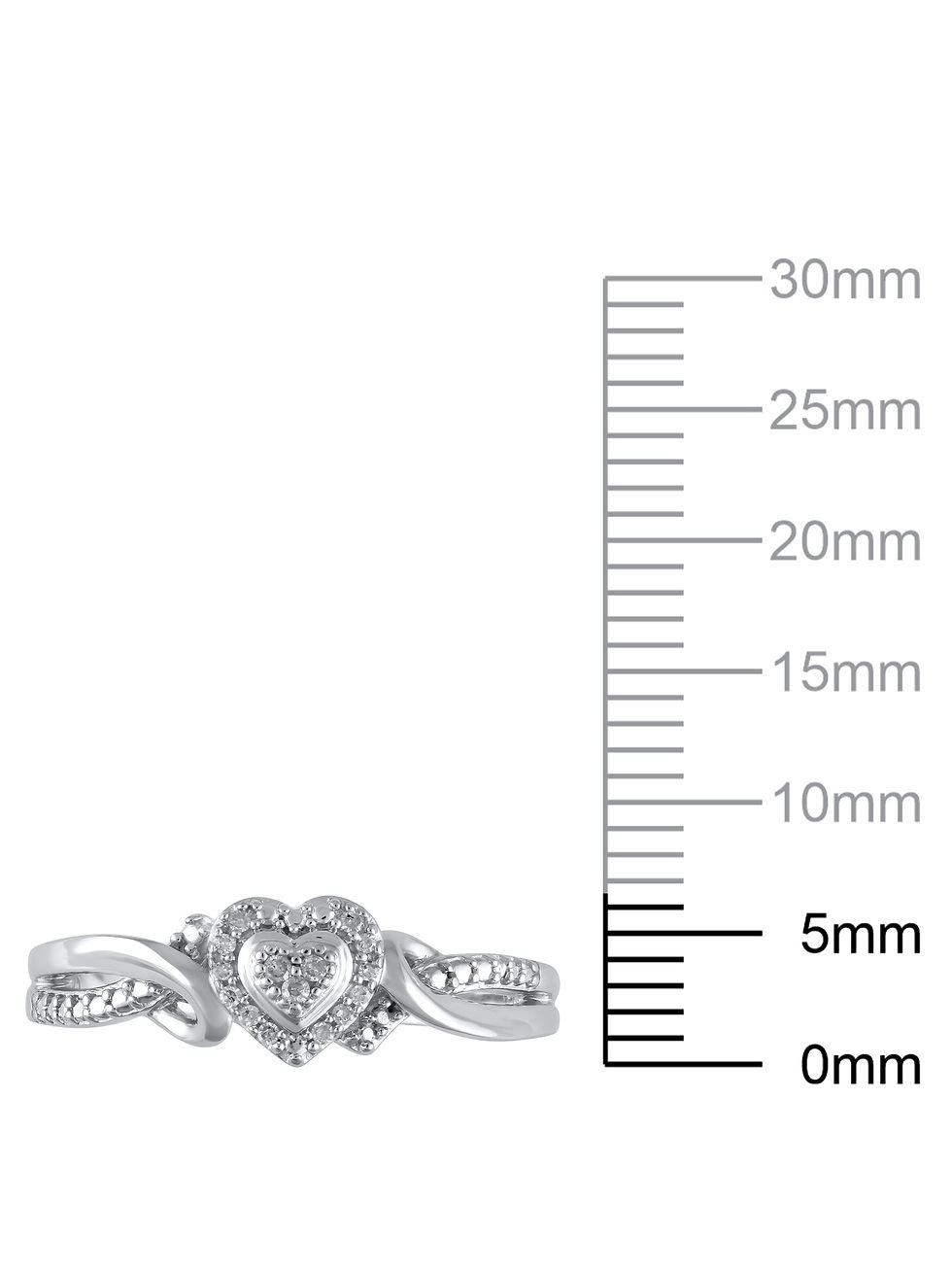 Thumbnail: 1/20 Carat T.W. (I3 clarity, I-J color) Hold My Hand Diamond Heart Promise Ring