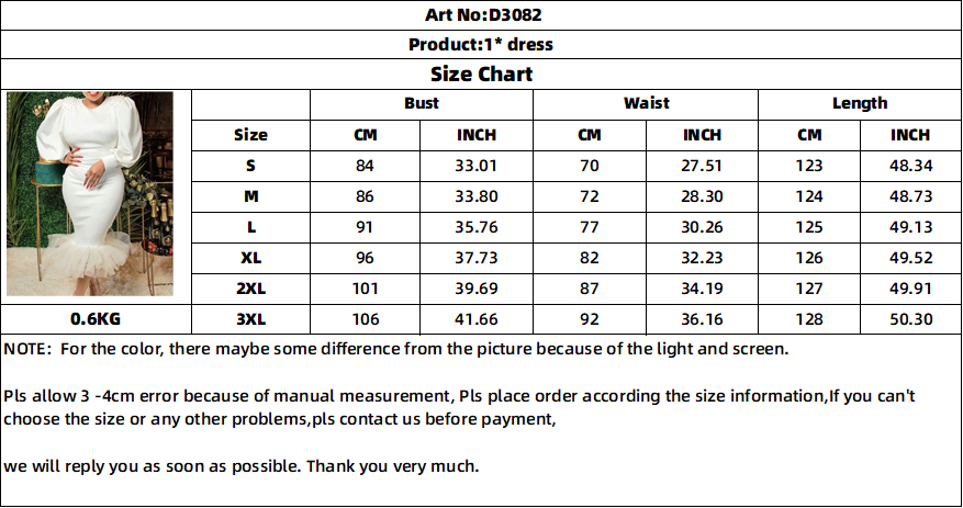Thumbnail: Puff Sleeve Mesh Patchwork Dinner Dress Bead Dress Evening Dresses