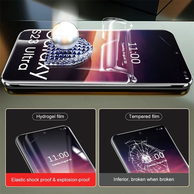 Thumbnail: 3To1 Front Back Hydrogel Film for Samsung Galaxy S23 Ultra Screen Protector Not