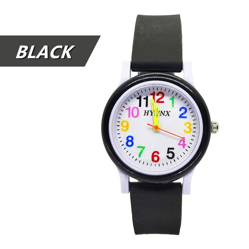 Thumbnail: Study Time Birthday Gift Kids Silicone Quartz Electronic Digital Watch Student