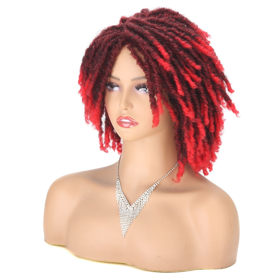 Thumbnail: Dreadlock Wig Short Twist Wigs for Black Women and Men Twist Synthetic Wigs Afr