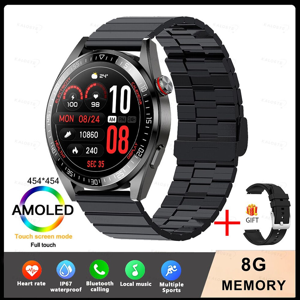 Thumbnail: 2022 New 8G Memory Smart Watch Men AMOLED 454*454 HD Always Display The Time Bl