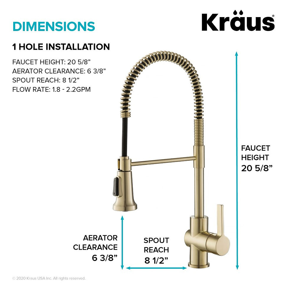 Thumbnail: Commercial Style Kitchen Faucet In Spot Free Antique Champagne Bronze Kitchen A