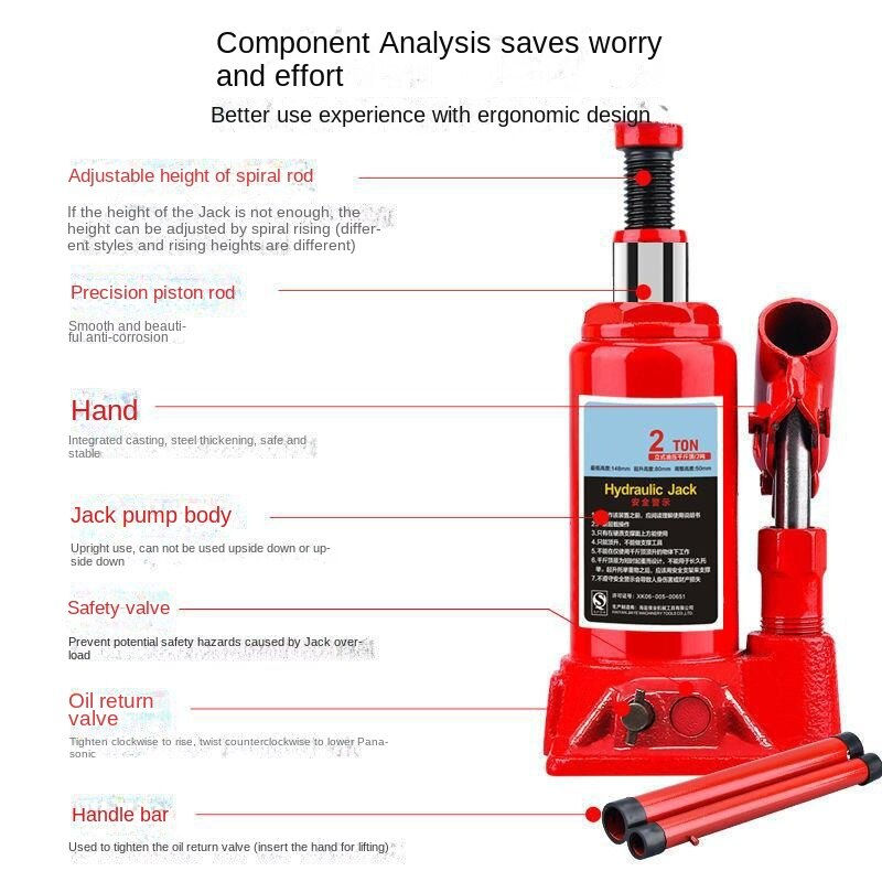 الصورة المصغرة: Car jack car with 2T ton 3t5T hand hydraulic vertical hydraulic jack car jack c