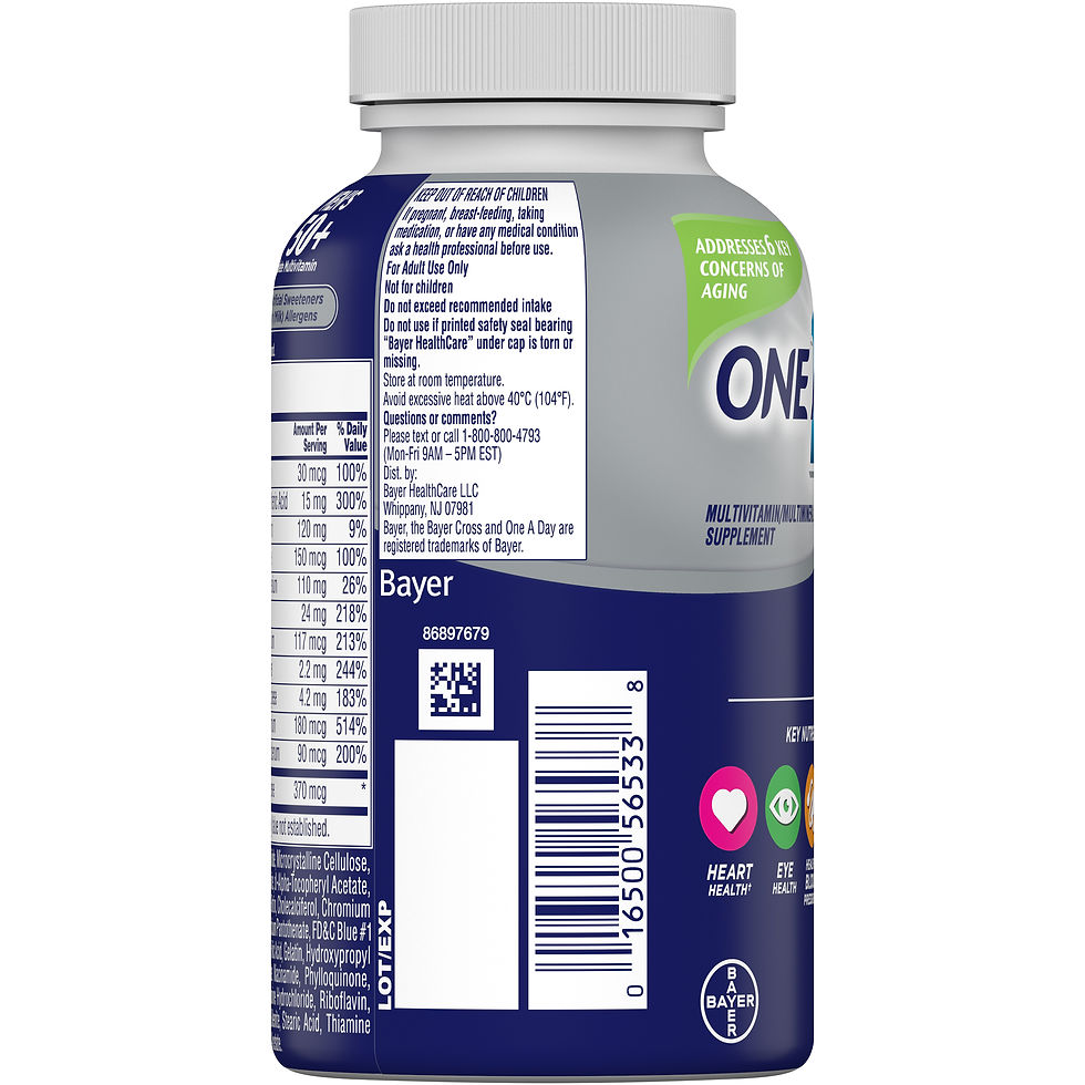 Miniature : One A Day Men's 50+ Multivitamin Tablets, Multivitamins for Men, 100 Ct Keto