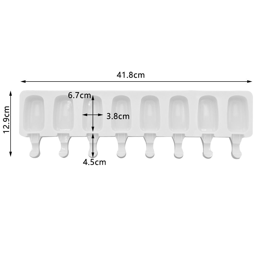 8 Hole Silicone Ice Cream Mold Magnum Silicone Mold DIY Fruit Juice Ice Pop Cub
