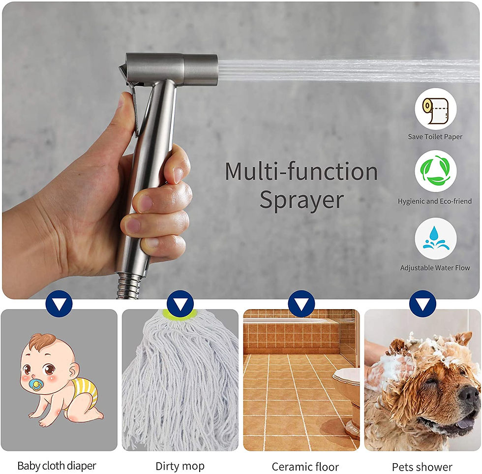 Miniaturbild: Handheld Toilet Bidet Sprayer Set Kit Stainless Steel Hand Bidet faucet for Bat