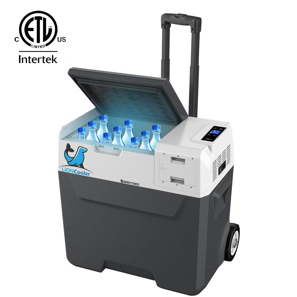 ACOPOWER LionCooler X50A Combo, Portable Solar Freezer (52 Quart Capacity) & Ex