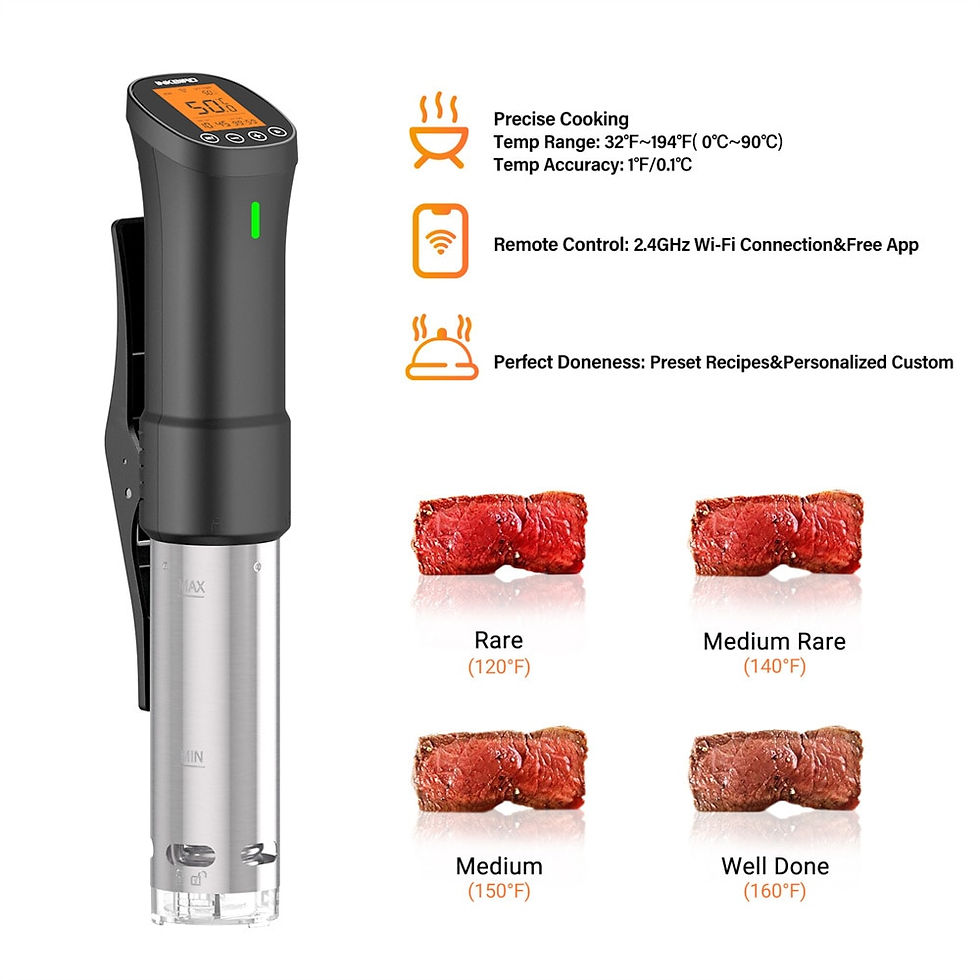 Thumbnail: INKBIRD Culinary Sous Vide ISV-200W Wi-Fi Precision Cooker Powerful&Durable Imm
