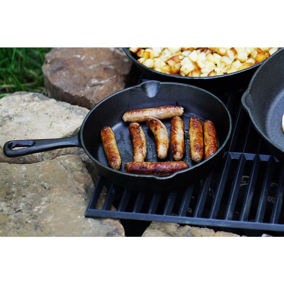 Thumbnail: Ozark Trail 3 Piece Cast Iron Skillet Set, Pre-seasoned (8", 10.5", 12") Kitche