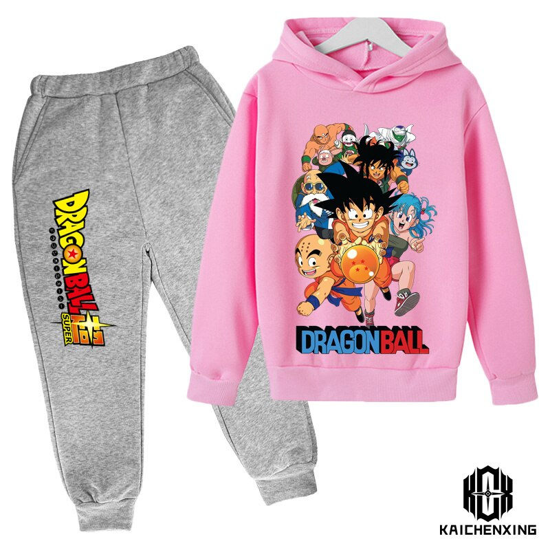 Thumbnail: 2023 Children's Dragon Ball fashion casual hoodie pants suit boys and girls swe
