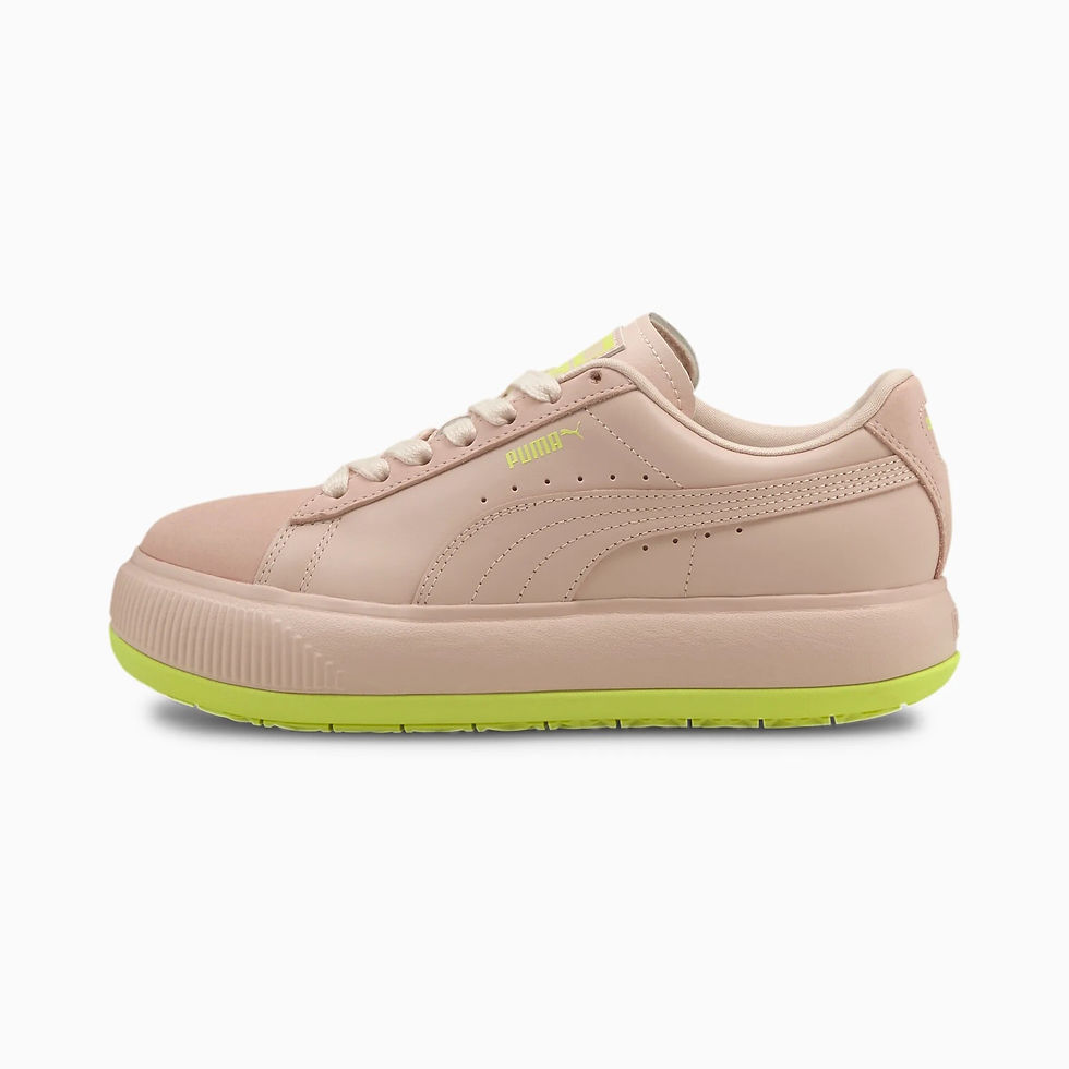 Miniature : Original Puma SUEDE MAYU MONO Women Pink Sport Shoes 382585_02 Puma Sneaker