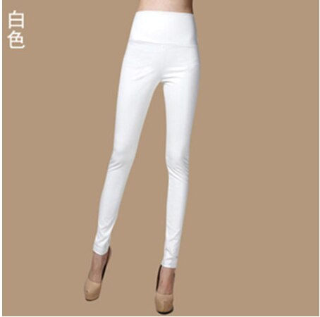 Thumbnail: PU High-waisted elastic leggings Black autumn winter new fashion fitting skinny
