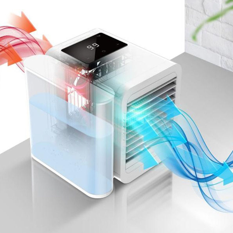 Thumbnail: New Microhoo Mini Portable Air Conditioner Fan 1000ML Aromatherapy Essential Oi