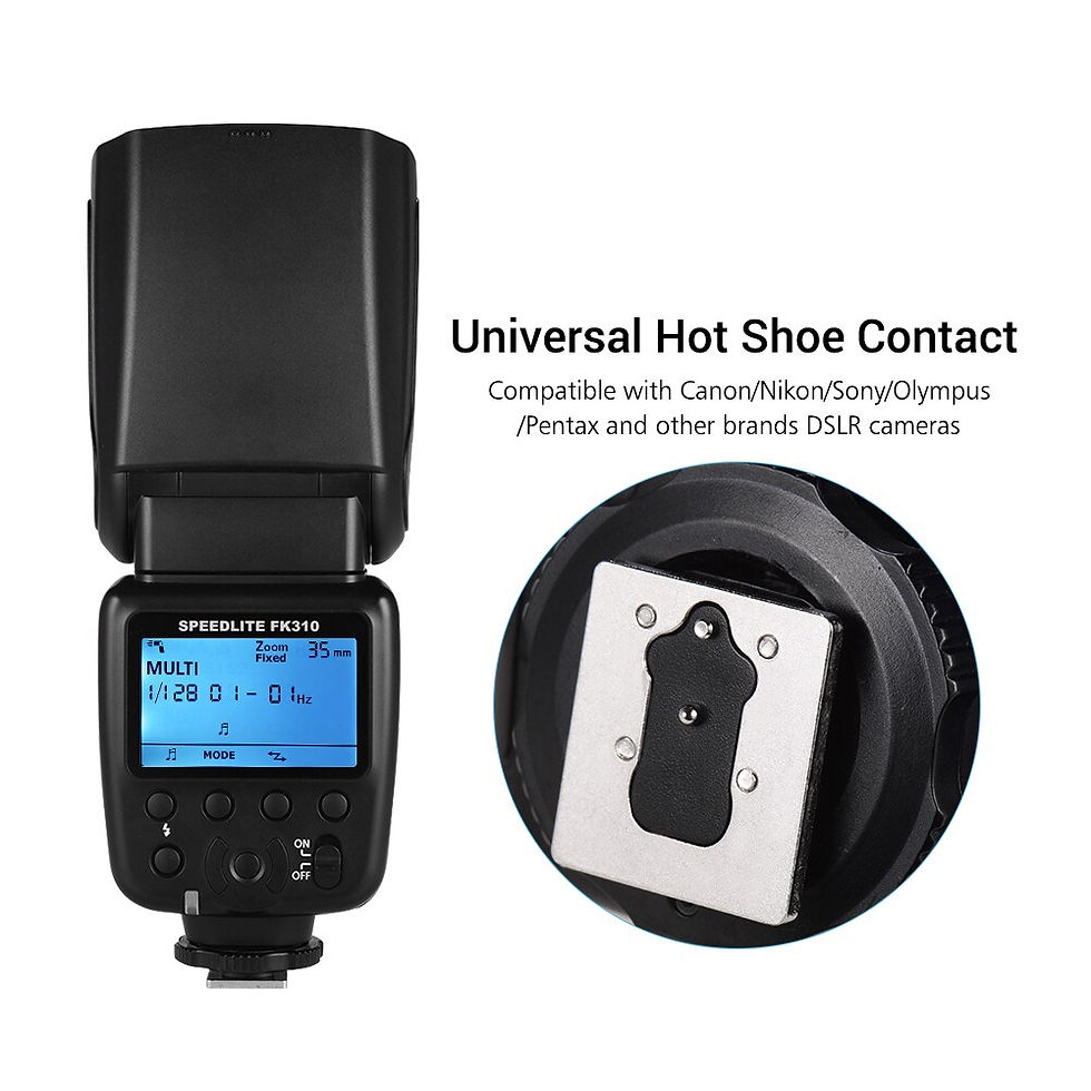 Miniaturbild: Universal Wireless Camera Flash Light Speedlite GN33 LCD Display for DSLR Camer