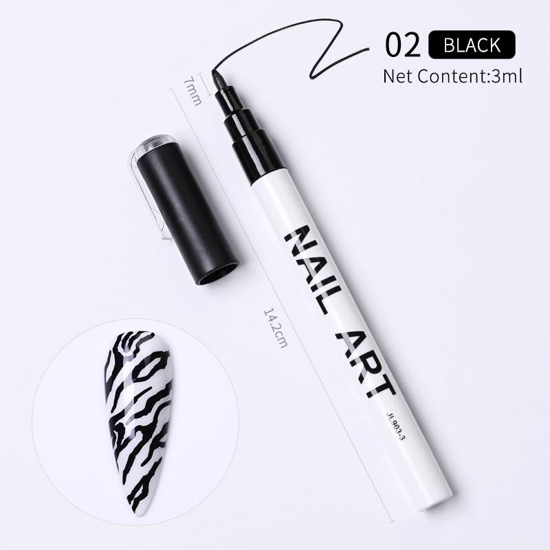Thumbnail: 1Pc Waterproof Nail Art Graffiti Pen Abstract Lines Flower Sketch Drawing Nail 