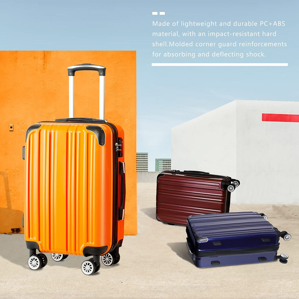 Miniatura: Coolife Luggage Expandable 3 Piece Sets PC+ABS Spinner Suitcase 20 inch 24 inch