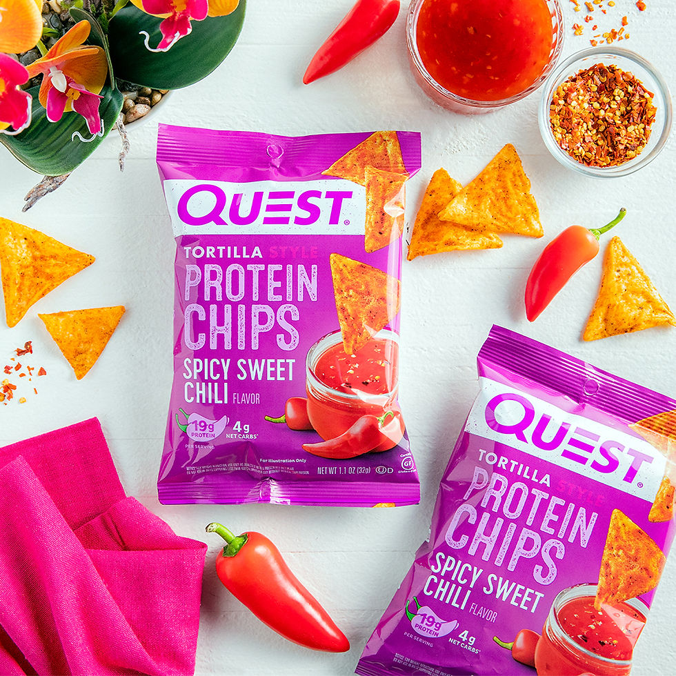Миниатюра: Quest Tortilla Style Protein Keto Chips, Low Carb, Baked, Spicy Sweet Chili, 1.
