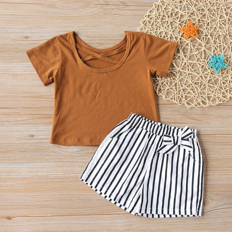 Миниатюра: 2-6Y Infant Kids Clothing Girl Clothes Sets 2021 Summer Fashion Off Shoulder 3D