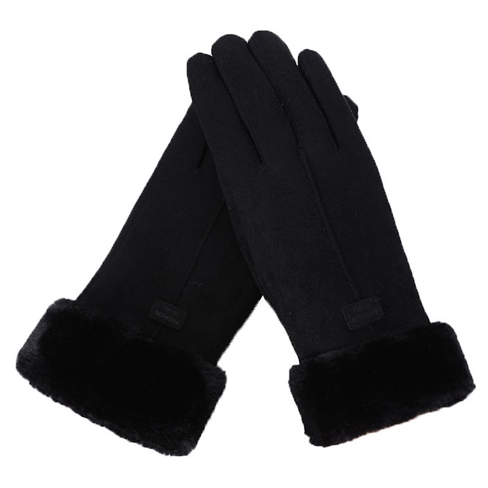 Thumbnail: 2021 New Fashion Women Gloves Autumn Winter Cute Furry Warm Mitts Full Finger M