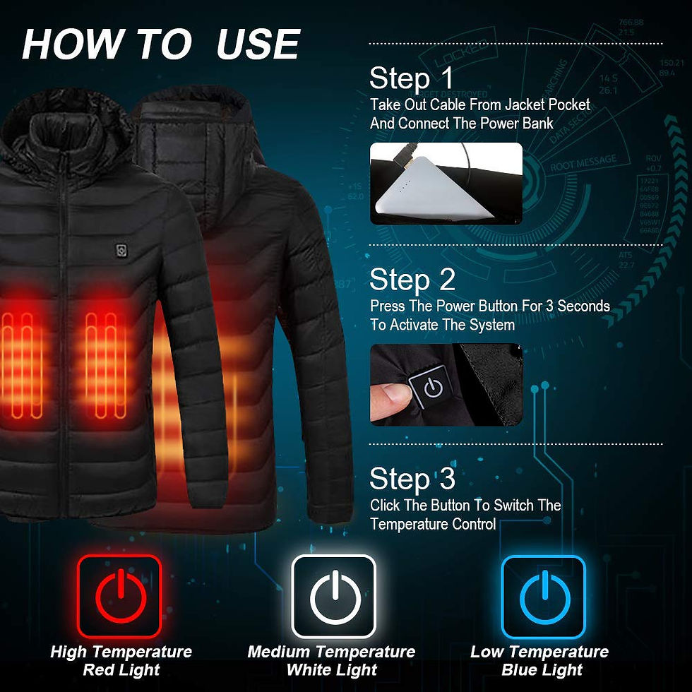 Thumbnail: 11 Areas Heated Jacket USB Men's Women's Winter Outdoor Electric Heating Jacket