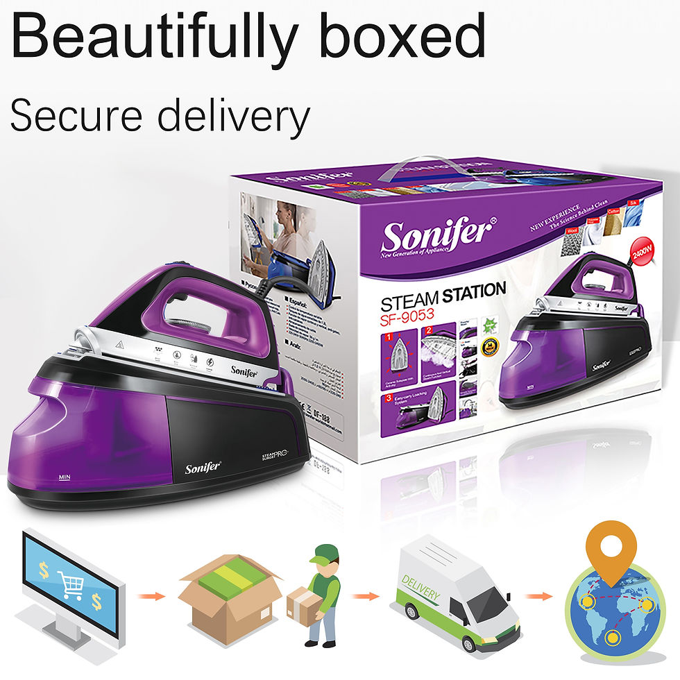 Miniaturbild: Steam Iron With 1.2L Removable Water Tanks 2400W Household Fabric Electric Iron