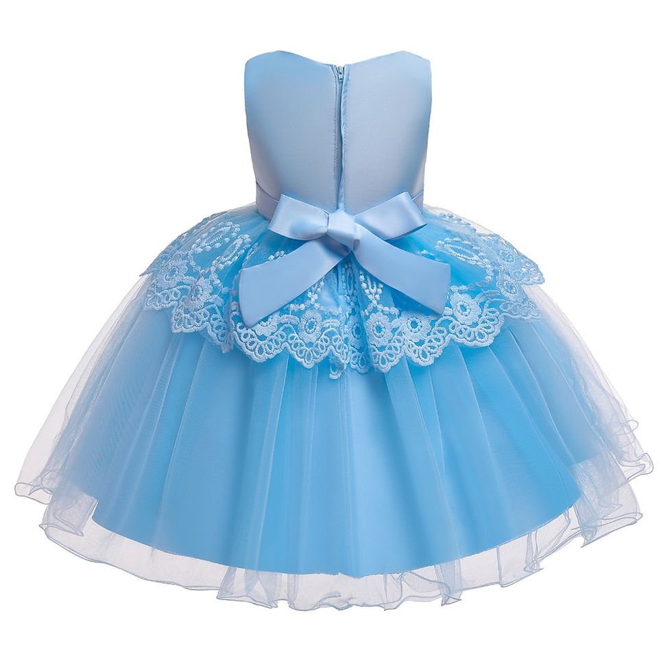 Миниатюра: Actoyo Children Girls Princess Pearls Flower Lace Dress Kids Ball Gown Wedding 