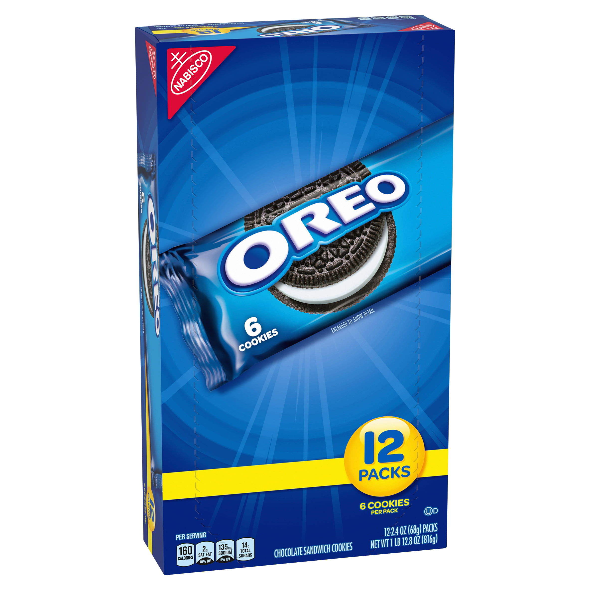 OREO Chocolate Sandwich Cookies, 12 Snack Packs