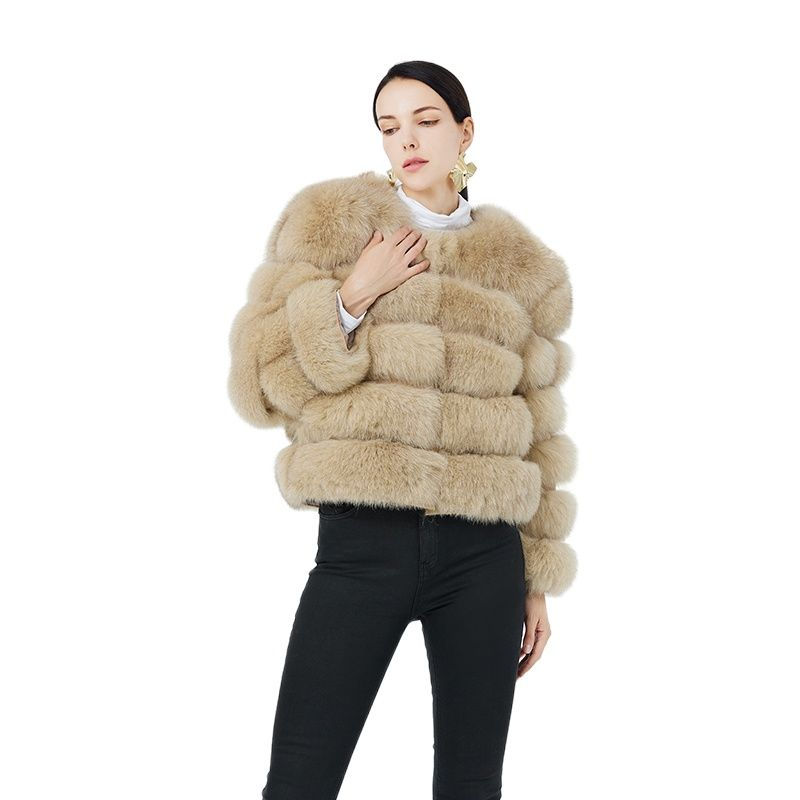 Thumbnail: Ladies Fox Coat Natural Fur Fashion Winter Warm Coat High-end Luxury Fashion Fu