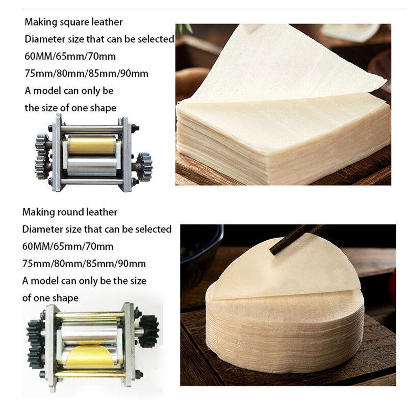 Thumbnail: Dumpling wrapper Maker Wonton Dumpling Wrappers Slicer Machine Rolling Pressing