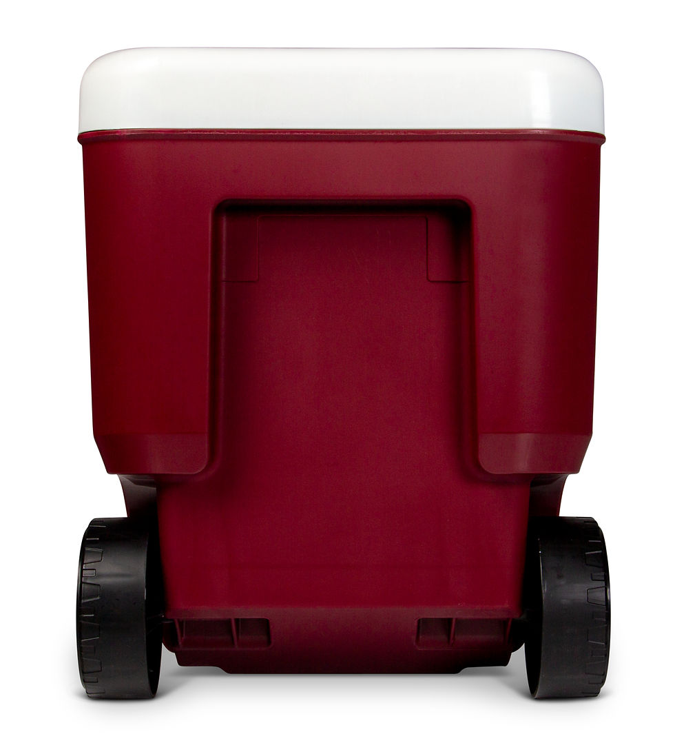 Миниатюра: Igloo 38 qt. 'Wheelie Cool' Hard Ice Chest Cooler with Wheels - Maroon