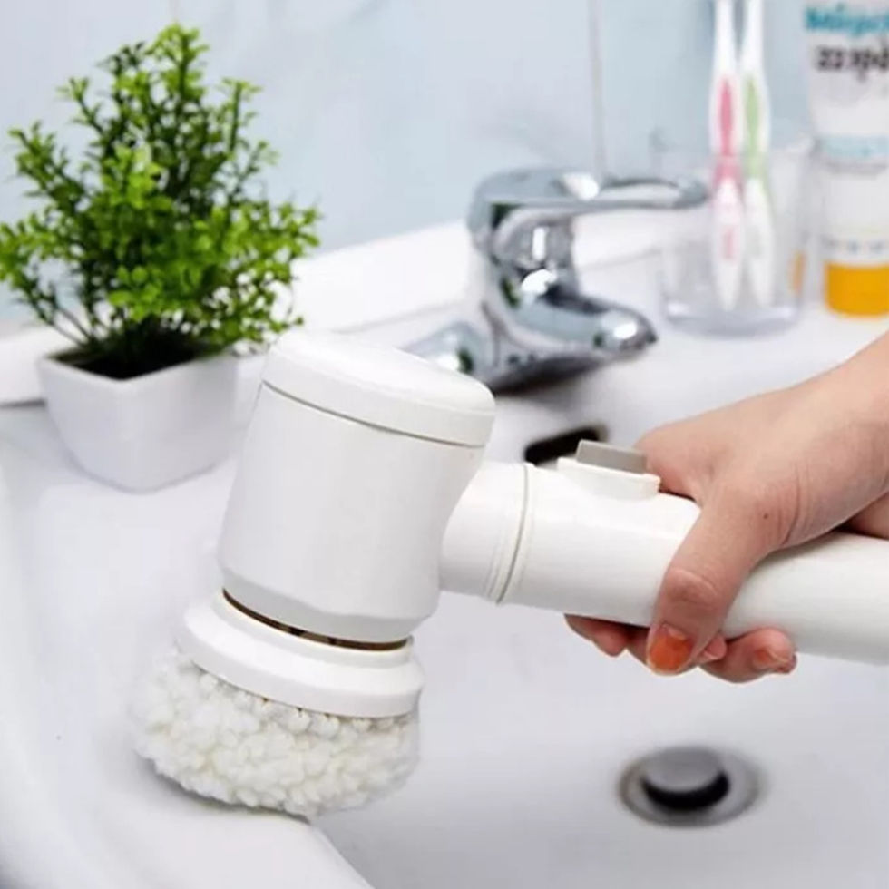 Miniaturbild: Electric Cleaning Brush Bathroom Wash Brush Kitchen Cleaning Tool USB 5-in-1 Ha