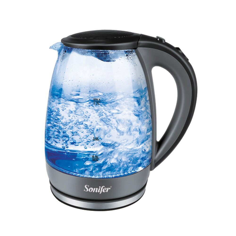 1.7L Glass Health Preserving Pot Electric Kettle with Led Lighting 2000W Quick 