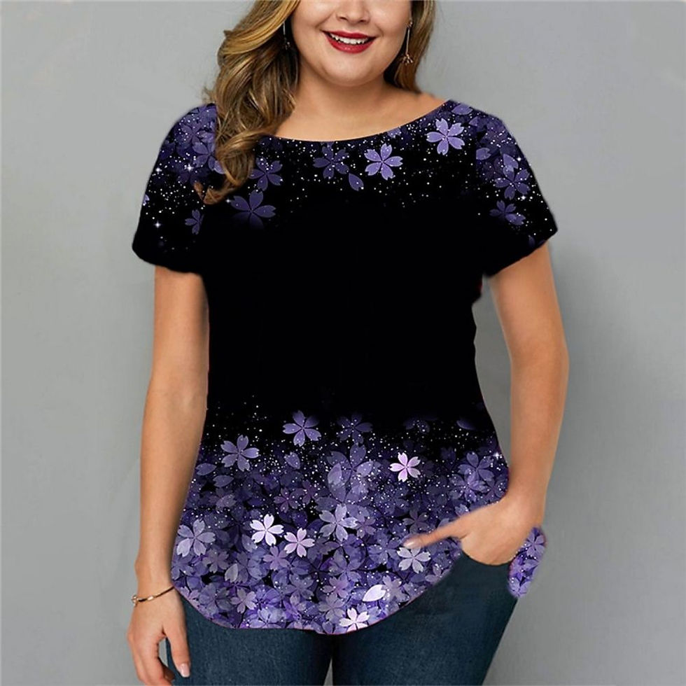 Thumbnail: Summer Ladies T-shirt 3D Fashion Printing Gradient Harajuku T Shirt Oversized T