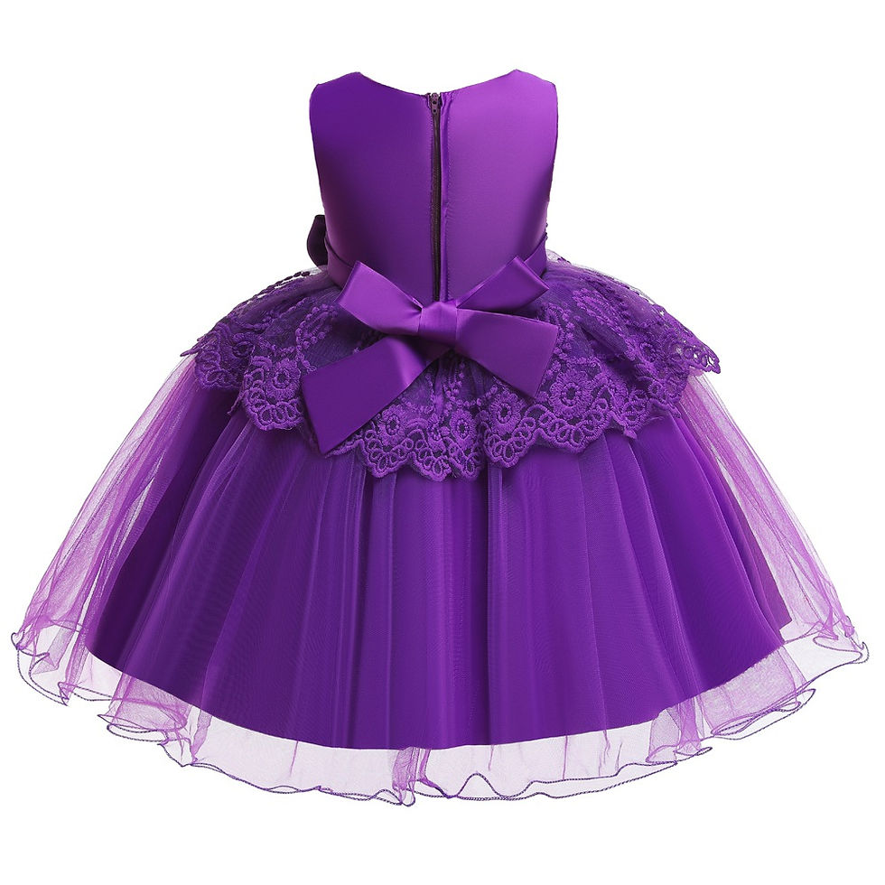 Миниатюра: Lovebay Children Girls Princess Pearls Flower Lace Dress Kids Ball Gown Wedding
