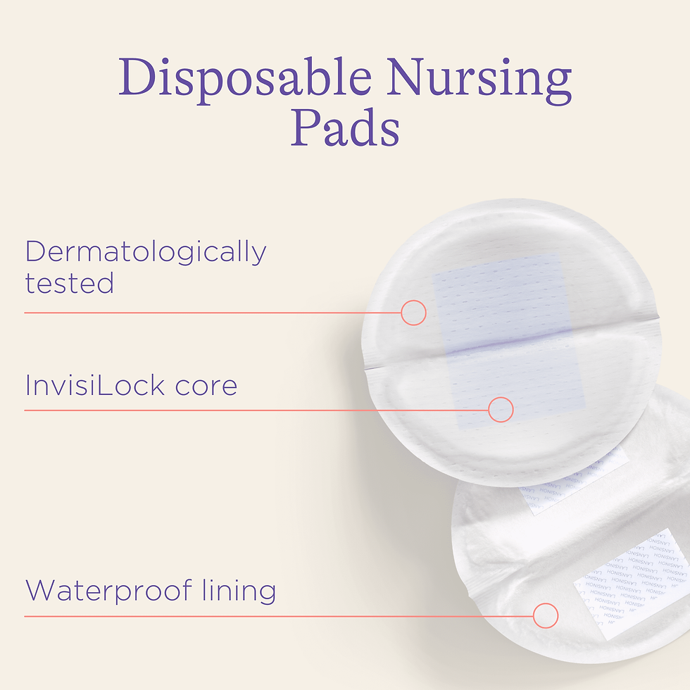 Miniaturbild: Lansinoh Stay Dry Disposable Nursing Pads for Breastfeeding, 60 Count