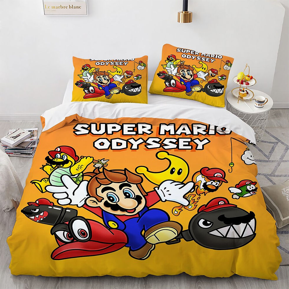 Thumbnail: Super Soft Marioes 3d Print Duvet Cover Pillowcase Cartoon Bedding Set Single T