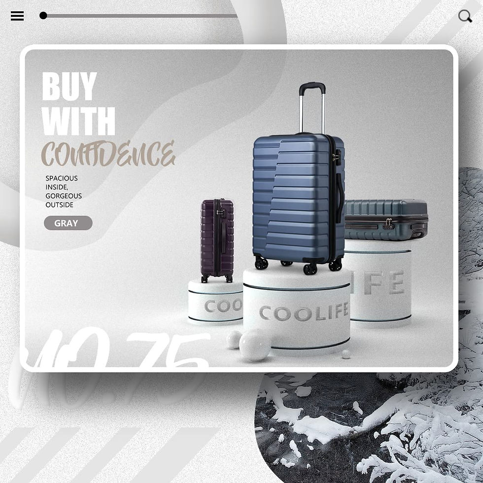 Miniatura: COOLIFE Luggage Expandable Suitcase Luggage set PC ABS TSA Lock Spinner Carry o