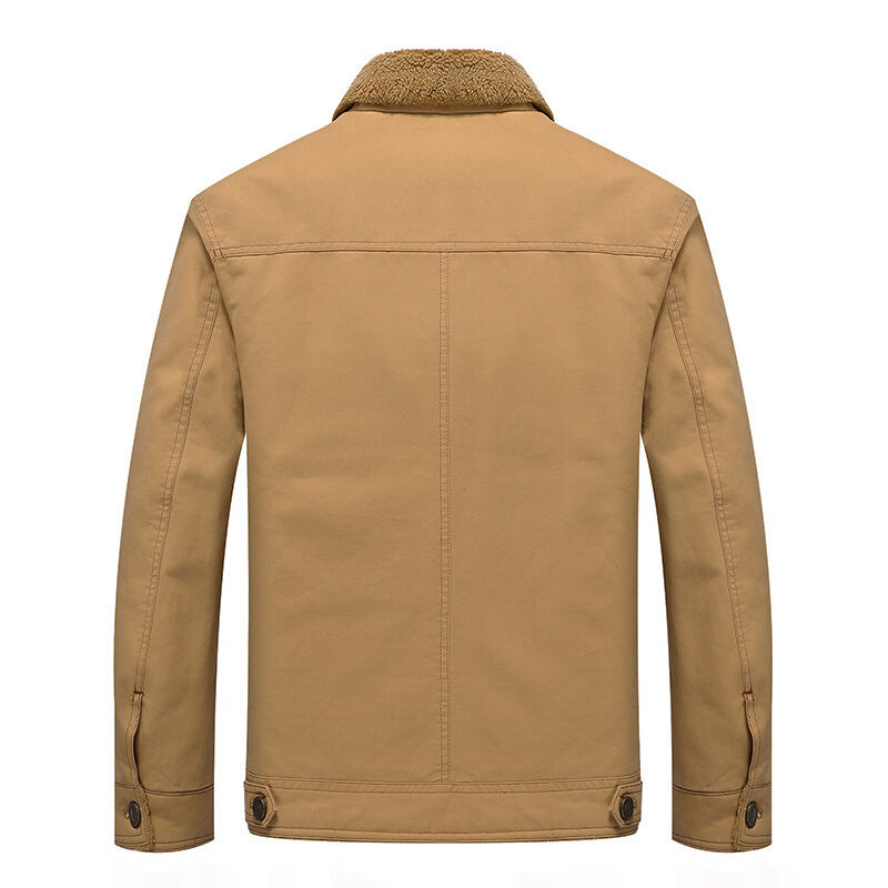 Thumbnail: Air Force Pilot Warm Fur Collar Army Plus Size Tactical Winter Bomber Jacket