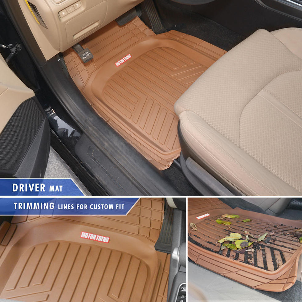 Thumbnail: Motor Trend Deep Dish Rubber Floor Mats for Car SUV TRUCK Van, All-Climate All 